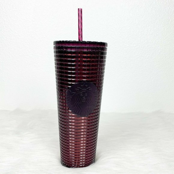 Starbucks Plum Grid Disco Holiday Edition Tumbler